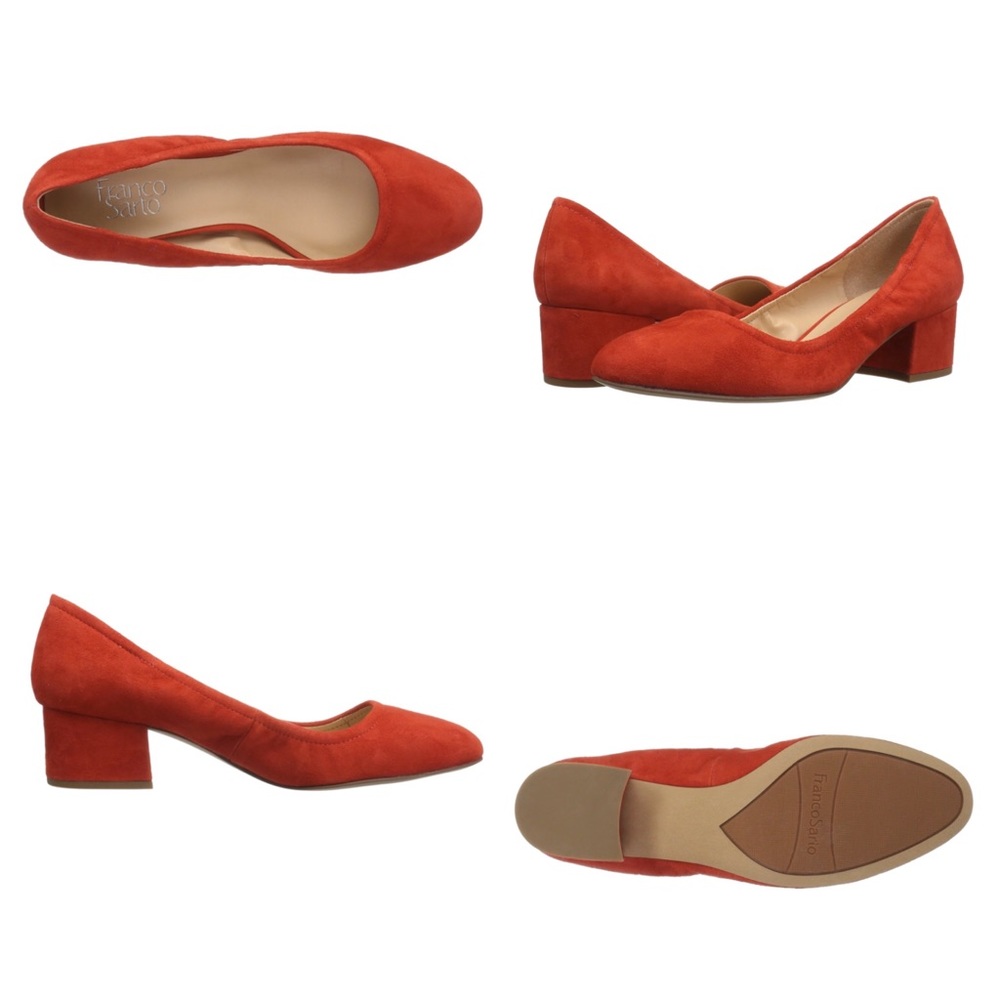 New Franco Sarto Fausta Bright Red Suede Pump